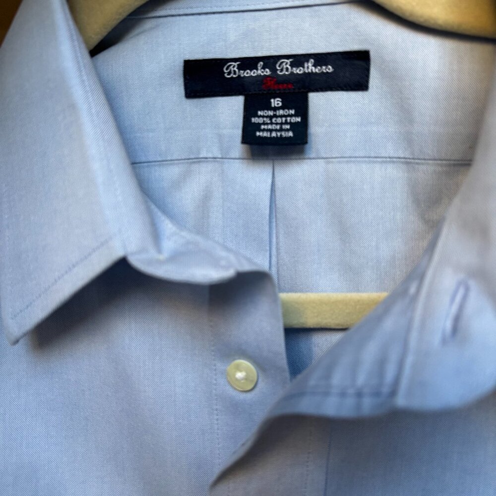 Boys Brooks Brothers Pale Blue Button Down Shirts (2)  - Size 16